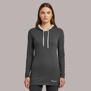 Women's Kingsland Equestrian Angora Hooded Sweater Gray Size Medium RARE